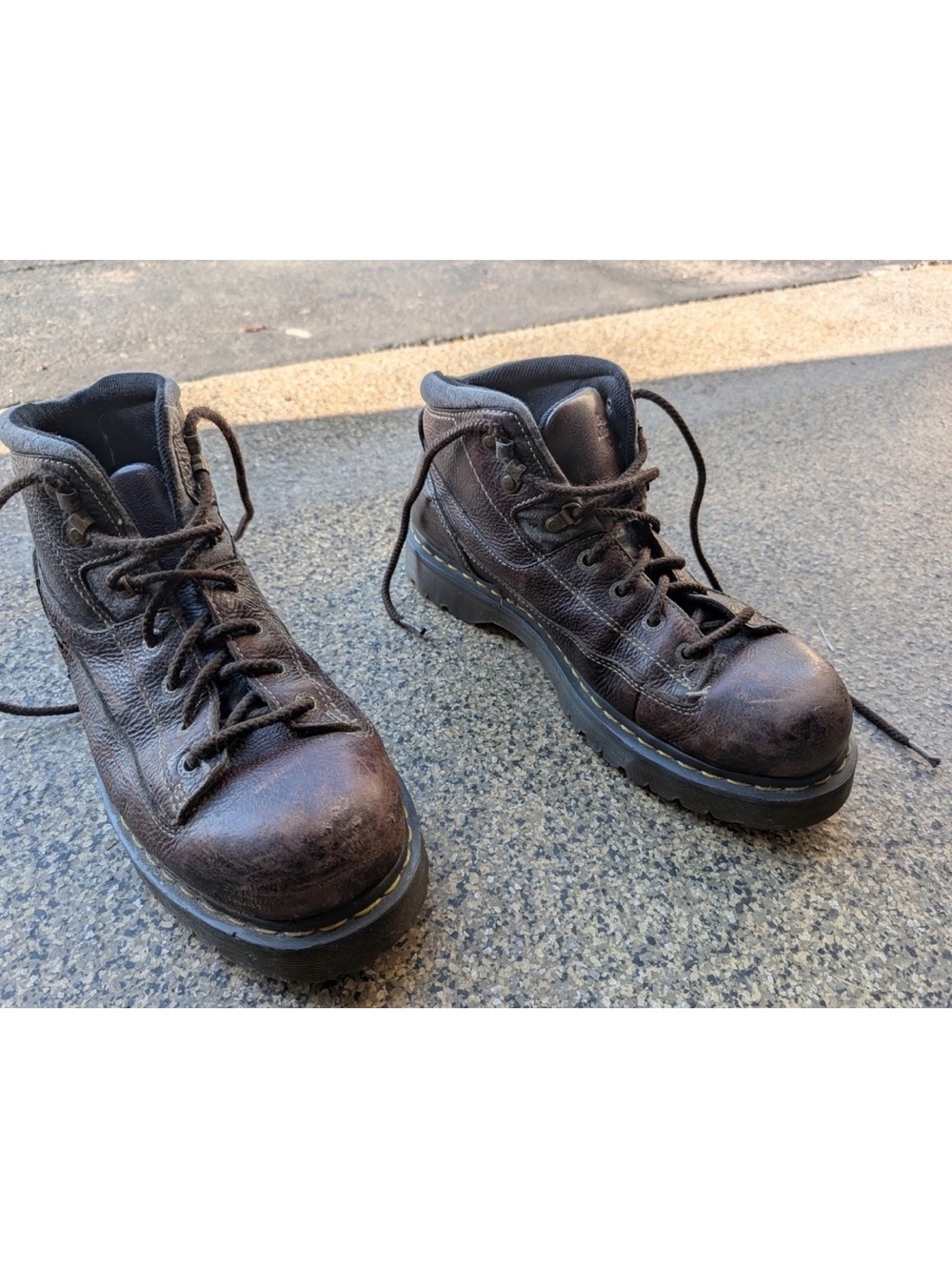 Dr Martens SA54 Brown Leather Work Boots Mens 13 Y2K Grunge Utility